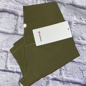 LULULEMON Align 8” Bike Shorts BRONZE GREEN Sage 4 HIGH RISE Nulu size 4 NWT